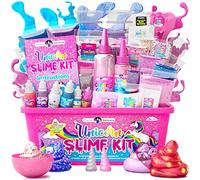 Original Stationery Kit Unicorno, Tutto Ciò Che Serve Bambina 10-12 Anni, Realizza Soffice e Glow in The Dark a Tema per Fare lo Slime Magico