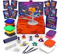 Original Stationery Mini Galaxy 3D Solar System Air Dry Clay Kit con 10 Bustine di Pasta Modellabile, 8 Schede, Utensili per Fare un Sistema Solare Rotante con Pasta Modellante Regalo Bambini