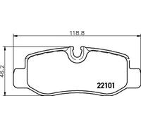 Original Textar bremsbelàƒ ¤ ge fàƒ ¼ r freno a disco asse posteriore MERCEDES BENZ CLASSE V, VITO vibrazione anche Mixto Tourer W447 bremsbelag SBB