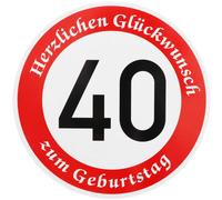 Original Verkehrszeichen 274-40 40 Compleanno Cartello Stradale