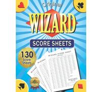 Original Wizard Score Sheets: 130 Large Large Print Score Pads for Scorekeeping - 8.5 x 11 inches
