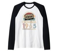 Originale 1965 Vintage Compleanno 60 Anni per Uomo Donna Maglia con Maniche Raglan
