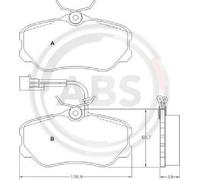 Originale A. B. S. Kit Pastiglie Freno a Disco 36655 per Alfa Romeo Fiat Lancia