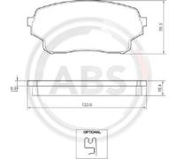 Originale A. B. S. Kit Pastiglie Freno Freni a Disco 37503 per Suzuki