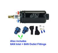 Originale AEM 50-1009 Metrico 400LPH Inline Carburante Pompa + 8AN Entrata /