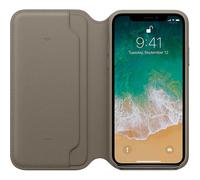 Originale Apple IPHONE X Pelle Protettivo Custodia Folio Mqry2zm/A - Grigio New