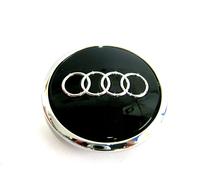 Originale Audi Coprimozzo Coperchio per Cerchione Nero Anelli Cromati 4B0601170A