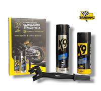 ORIGINALE BARDAHL KIT K9 PULITORE SPRAY GRASSO SPAZZOLA CATENA MOTO STRADA-PISTA