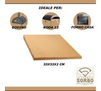 ORIGINALE BISCOTTO DI CASAPULLA - PIETRA REFRATTARIA FORNO PIZZA 33X33X2 [EEK: A]