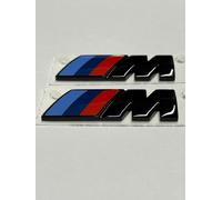 Originale BMW M Stemma Nero Lucido Parafango Logo Lato M Pacchetto 45x15 Limited