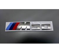 Originale BMW M50 M Stemma Scritta Cromo Opaco Rosso Blu 9463264