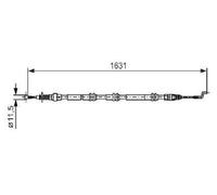 Originale BOSCH Flessibile Freno a Mano 1 987 482 376 per VW
