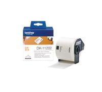 ORIGINALE BROTHER DK-11202 ROTOLO da 300 ETICHETTE IN CARTA 62X100 NERO/BIANCO