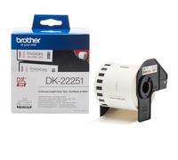 Brother dk-22251 nastro per etichettatrice nero e rosso su bianco