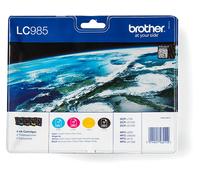 ORIGINALE BROTHER Lc-985Valbp 4 Pz Nero, Ciano, Magenta, Giallo
