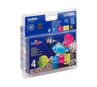 ORIGINALE BROTHER Lc1000Valbp 4 Pz Nero, Ciano, Magenta, Giallo