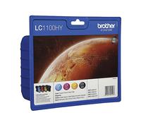 ORIGINALE BROTHER Lc1100Hyvalbpdr 4 Pz Nero, Ciano, Magenta, Giallo