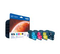 Brother LC1100HYVALBPDR cartuccia d'inchiostro 4 pz Originale Nero, Ciano, Magenta, Giallo
