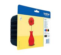 ORIGINALE BROTHER Lc121Valbp 4 Pz Nero, Ciano, Magenta, Giallo