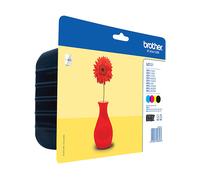 ORIGINALE BROTHER Lc121Valbpdr 4 Pz Nero, Ciano, Magenta, Giallo