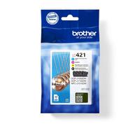 Brother LC-421VAL PagePack 4 pz Originale Resa standard Nero, Ciano, Magenta, Giallo