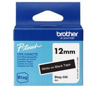 Brother btag-335 nastro per etichettatrice bianco su nero