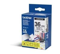 Brother tze-261 nastro per etichettatrice nero su bianco