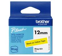 ORIGINALE Brother Nastro Nero su giallo Btag-631 Btag-631