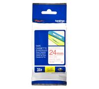 Brother TZE-252 nastro per etichettatrice Rosso su bianco