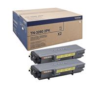 ORIGINALE BROTHER Tn3280Twin Toner 2 Pz Nero