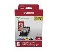 Canon + 10x15 cm Fotopapier 50 Blatt Value Pack nero / ciano / magenta / giallo Originale CLI-571 XL