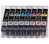 Canon 8 cartucce d'inchiostro multipack cli-42 bk/gy/lgy/c/m/y/pc/pm
