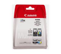 ORIGINALE CANON Pg-560 Cl-561 2 Pz Nero, Ciano, Magenta, Giallo