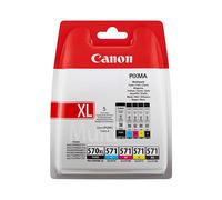 ORIGINALE CANON Pgi-570Xl Cli-571 Pgbk 5 Pz Nero, Ciano, Magenta, Giallo
