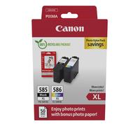 Canon + 10x15 cm Fotopapier 50 Blatt Value Pack nero / ciano / magenta / giallo Originale PG-585XL+CL-586XL