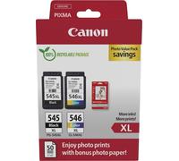 ORIGINALE Canon Value Pack nero / differenti colori / Bianco PG-545XL+CL-546XL +