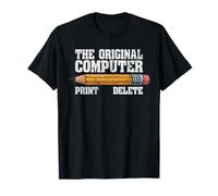 Originale Computer Matita Divertente Tech Amante Coder Uomini Donne Maglietta
