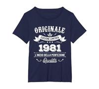Originale dal 1981 Regalo 39 Anni Compleanno Maglietta, Donna Plus-Size, Navy, 1X