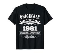 Originale dal 1981 Regalo 39 Anni Compleanno Maglietta, Uomo, Nero, 4XL