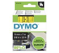 DYMO D1 etichette originali | Rotolo da 9 mm x 7 m | stampa nera su giallo | etichette autoadesive per etichettatrice LabelManager | 1 Pezzo