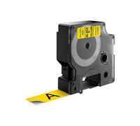 Dymo d1 - standard etichette - nero su giallo - 19mm x 7m