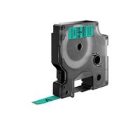 Dymo d1 - standard etichette - nero su verde - 9mm x 7m