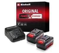 Originale Einhell 2x 3,0Ah PXC Starter Kit due batterie 3,0 Ah e caricabatteria Power X-Change (in aricabatterie singolo 200-250 V e 2 batterie 18V da 3,0 Ah)
