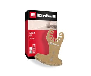 Originale Einhell coltello a segmenti in carburo 57 mm (forma a segmenti, rivestimento in carburo, funzione di cambio rapido con dorso aperto, adatto ai multiutensili)
