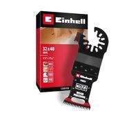 Originale Einhell lama per sega a immersione in acciaio al carbonio per legno (larghezza 32 mm, profondità 40 mm, rivestimento PTFE, dentatura giapponese, taglio curvo, cambio rapido)