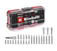Originale Einhell S Case set di punte da 28 pezzi (15x punte da 25 mm, 9x punte da 50 mm, 3x bussole, portapunte a sgancio rapido)
