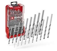 Originale Einhell Set di punte per metallo HSS-G da 19 pezzi (acciaio HSS 4241, altamente lucidato, punta spaccata a 135°, spirale fresata tipo N, gambo rotondo, inclusa scatola di conservazione)