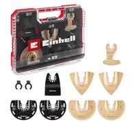 Originale Einhell Set multiutensile XL-PLUS-CASE da 10 pezzi (lama semitonda HCS, lama semitonda TCS, raspa a delta TCS, lama a segmenti TCS, raschietto rigido, adattatore Dremel)