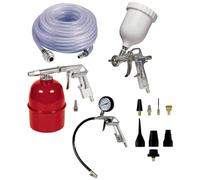Originale Einhell Set per aria compressa da 13 pezzi (accessori per compressori, pressione di lavoro minima di 8 bar, sabbiatrice, pistola a spruzzo, aerografo, pistola con manometro gonfiagomme)