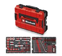 Originale Einhell Valigetta Attrezzi Meccanica E-Case 201 pz (Multifunzione, Set Bit, Bussole, Cricchetti, Chiavi, Sistema E-Case)